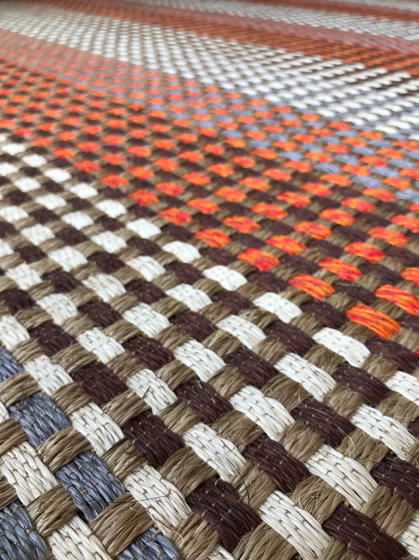 Tapete Tejido Canasto Multicolor en Fique
