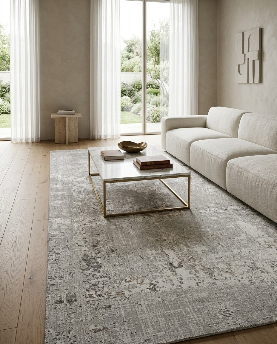 Alfombra Premium Importada de Turquía / Icardi 1530a / L. Grey Krem