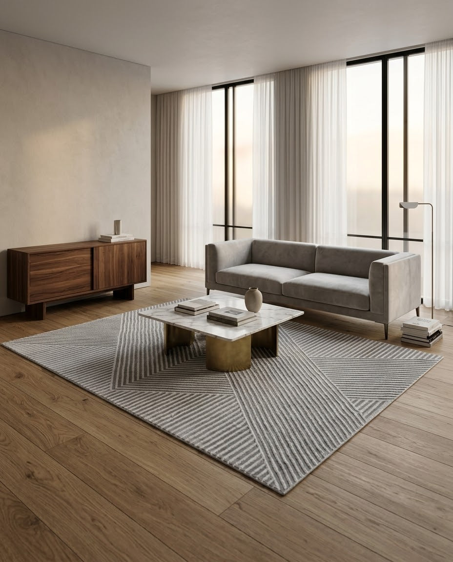 Alfombra Premium Importada desde Turquía / Gobekli Tepe 8491A / L.Grey - L.Grey