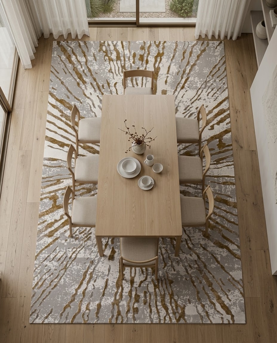 Alfombra Premium Importada de Turquía / Amatis Galata 37466A / Gold Cream